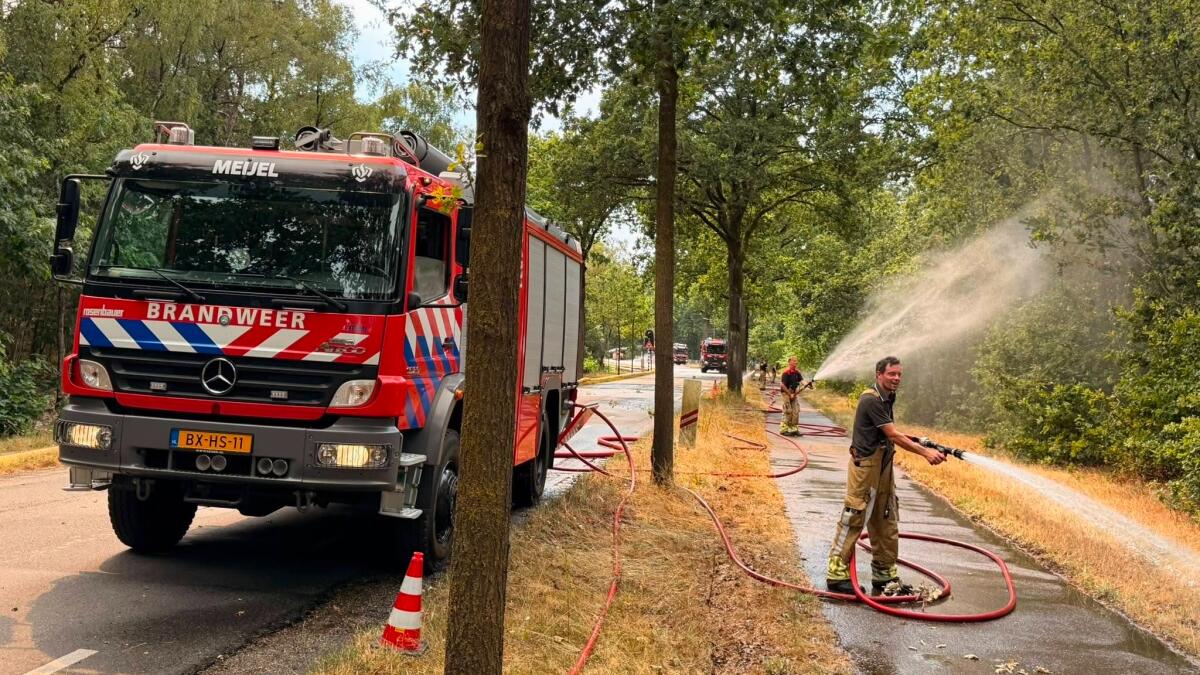 Limburgse brandweer helpt nablussen bij Nederlandse natuurbrand