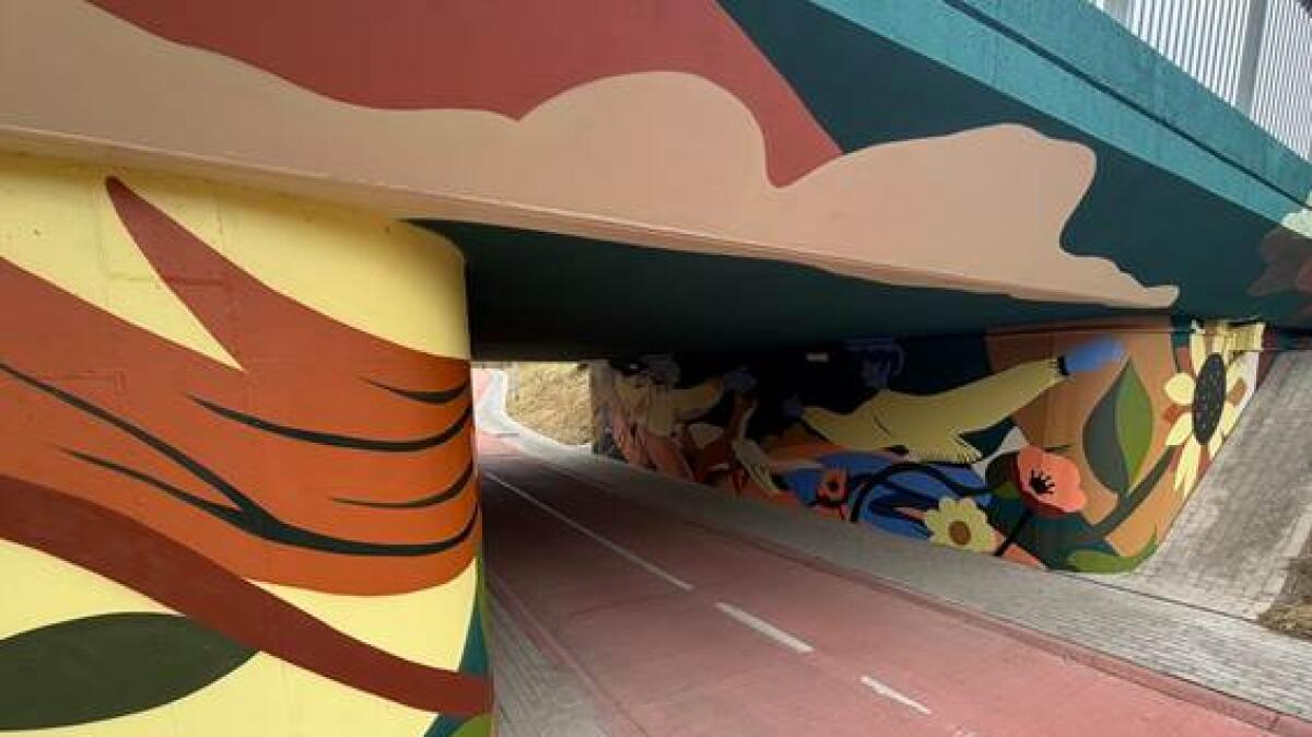 Fietstunnel in Meeuwen krijgt kleurrijke make-over