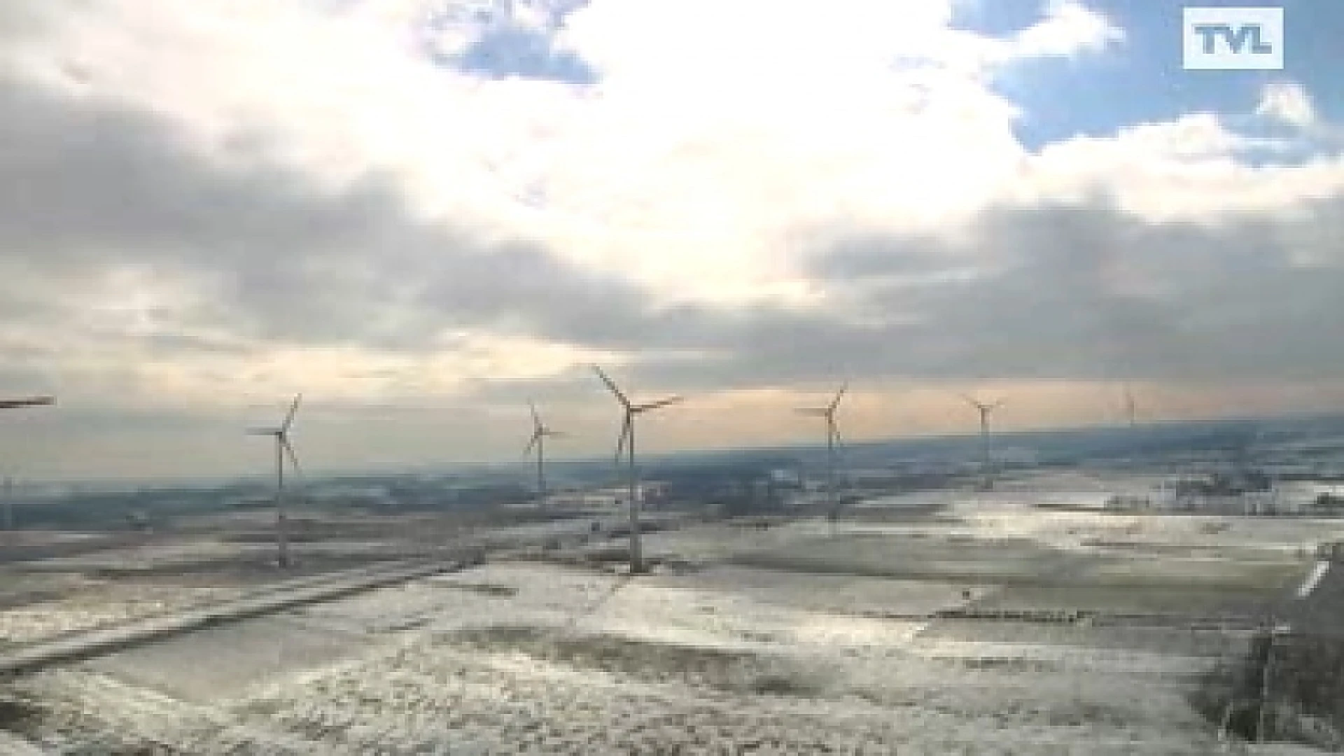 Sneeuwwit Limburg vanuit de lucht