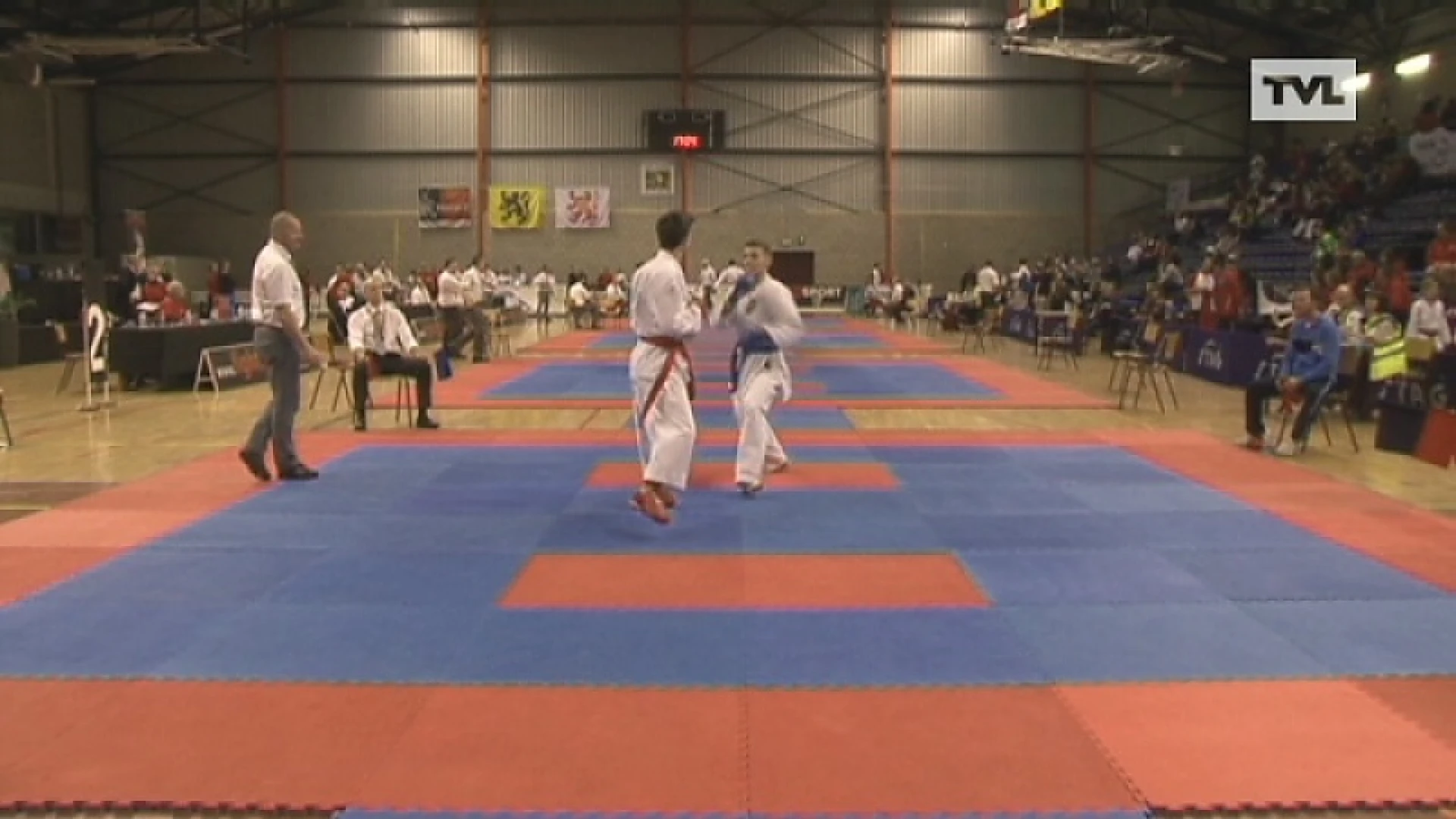 Nele De Vos bij Vlaams kampioenschap karate in Hasselt