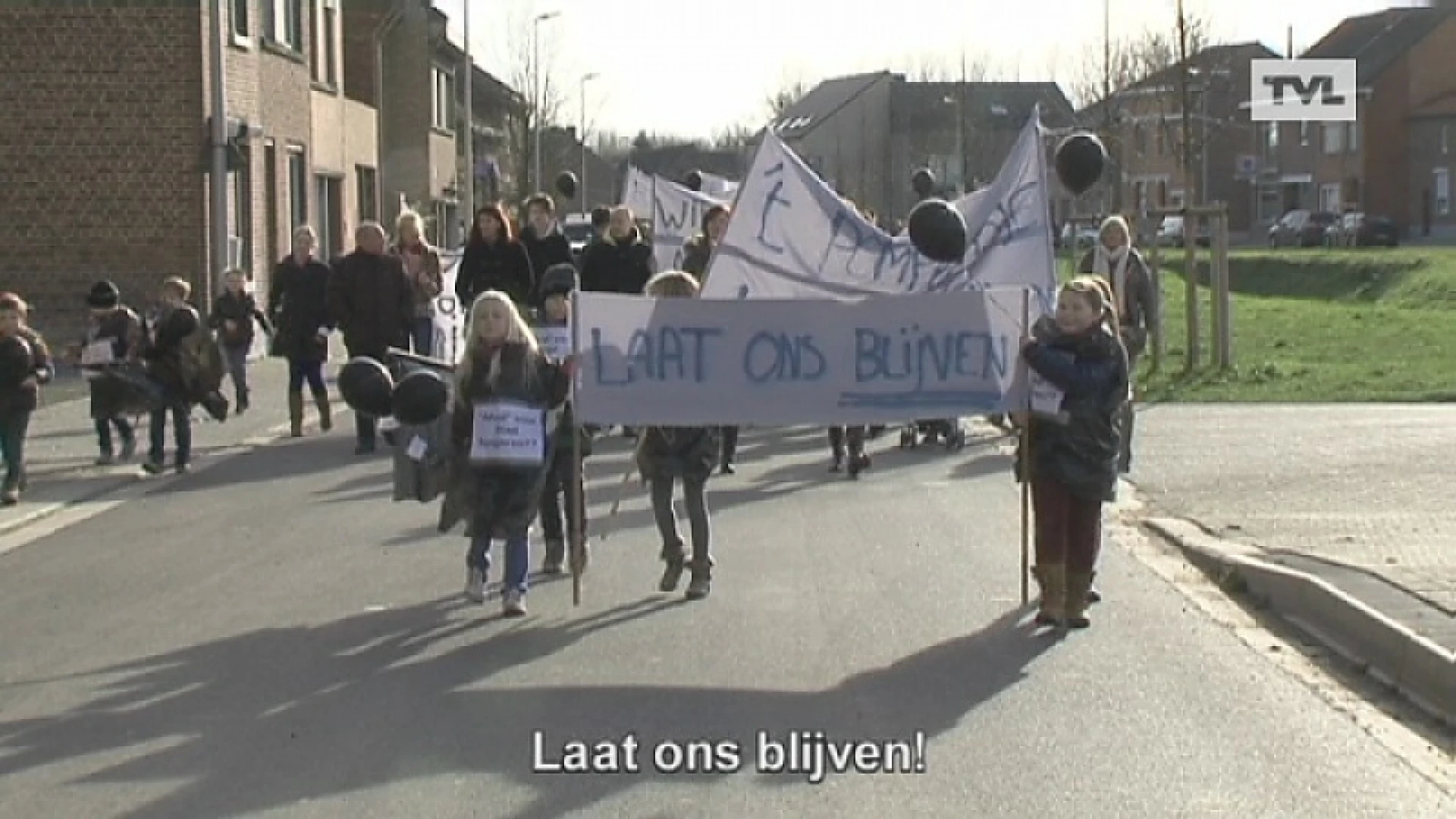 Protestmars afslanking GBS 't Pomphuisje Nerem