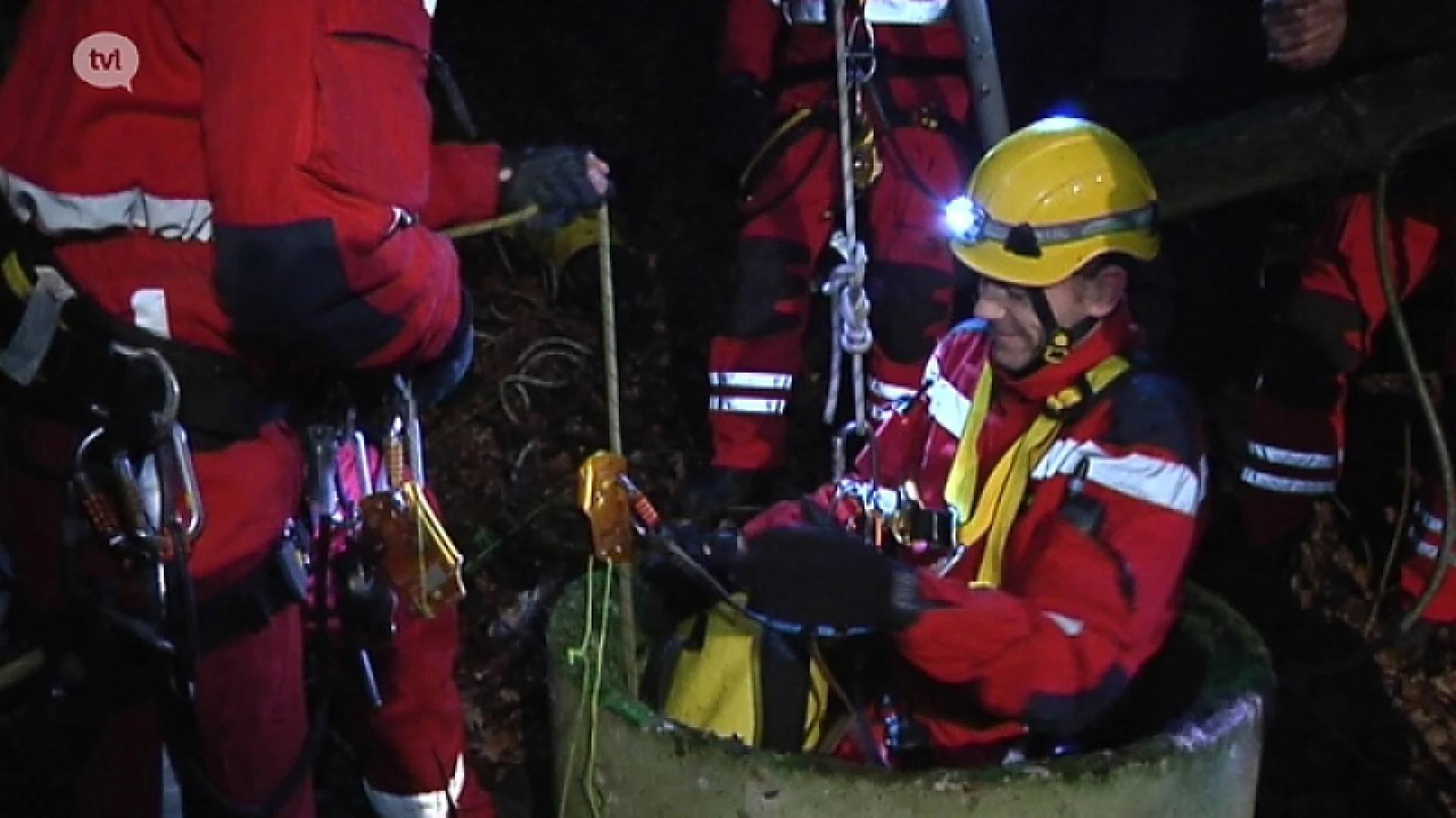 Rampoefening in grotten van Kanne