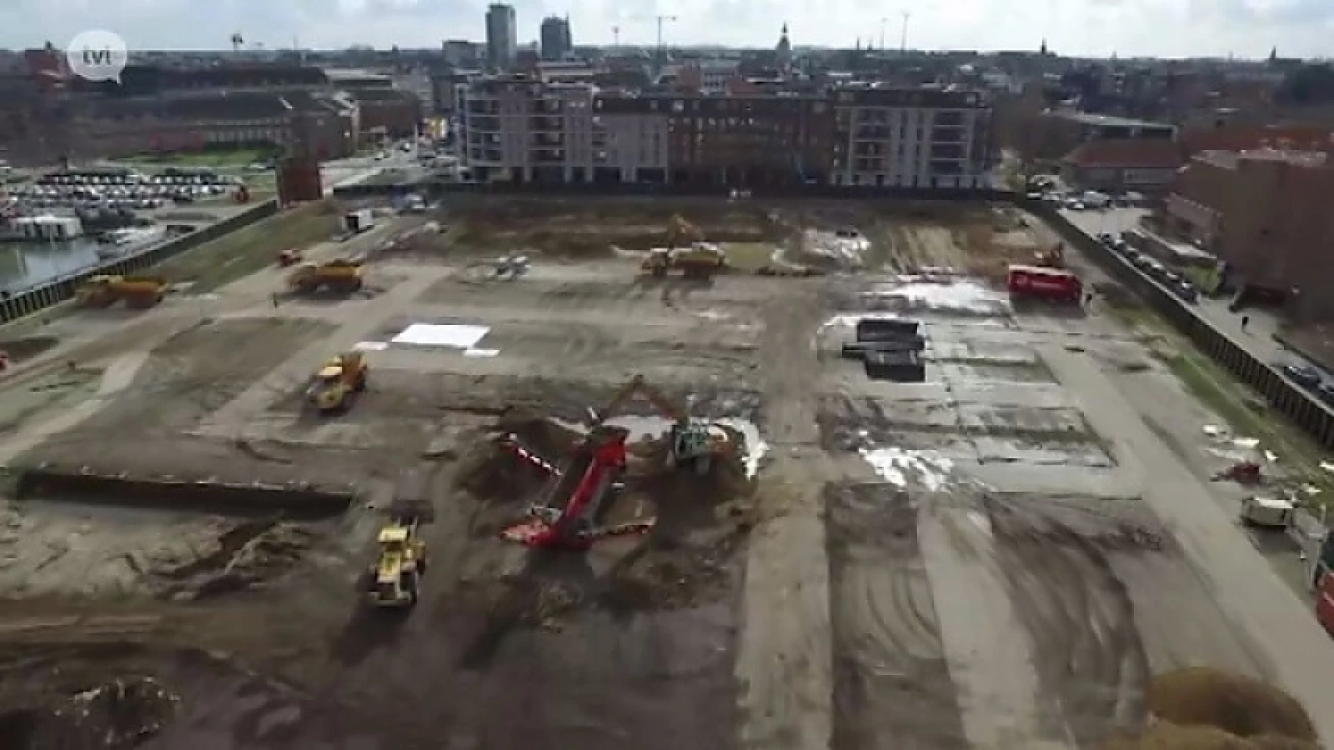 Spectaculaire dronebeelden van start bouw Blauwe Boulevard