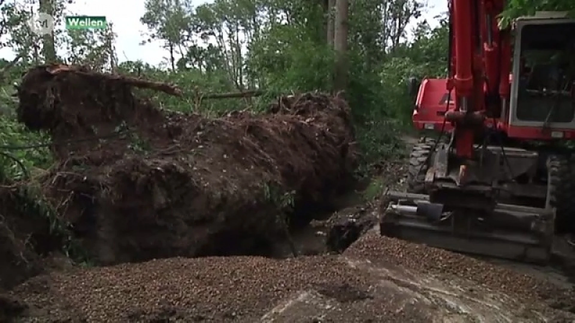 Stormschade: nu pas weer stroom in Wellen