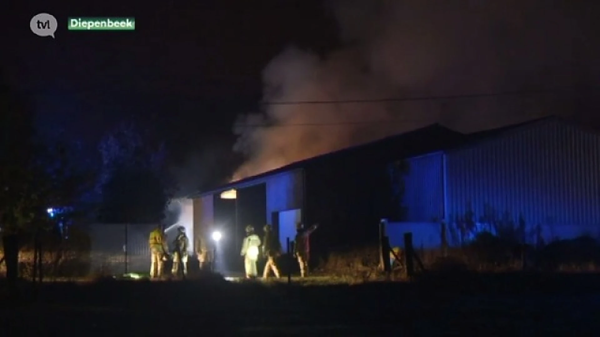 Hele nacht blussen voor stalbrand in Diepenbeek