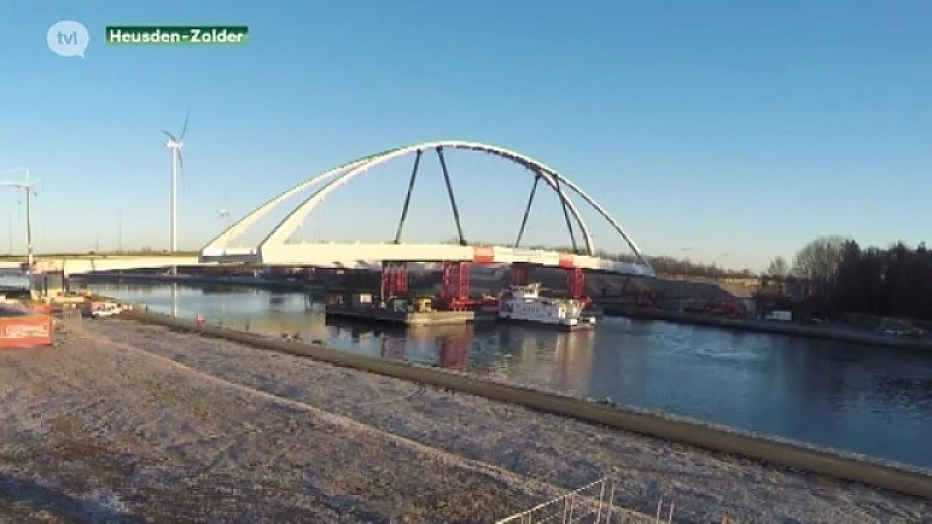 Timelapse video van noodbrug Heusden-Zolder