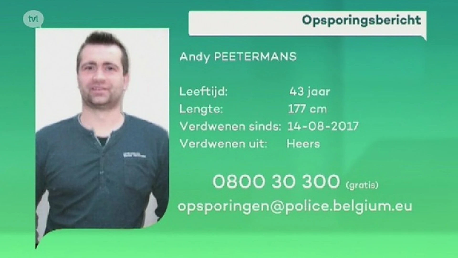 Politie zoekt vermiste man uit Heers