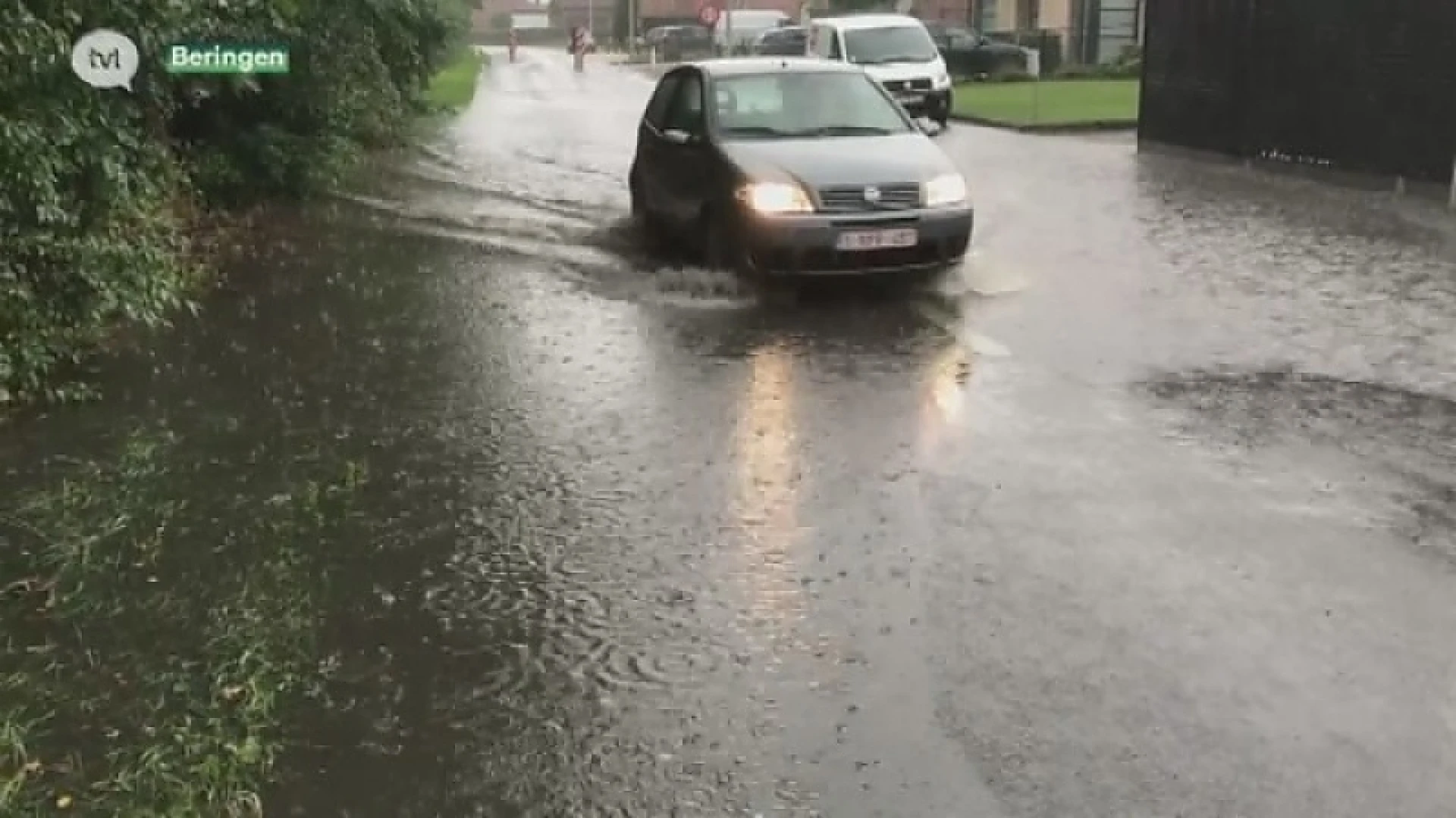 Wateroverlast in Beringen na hevige stortbuien