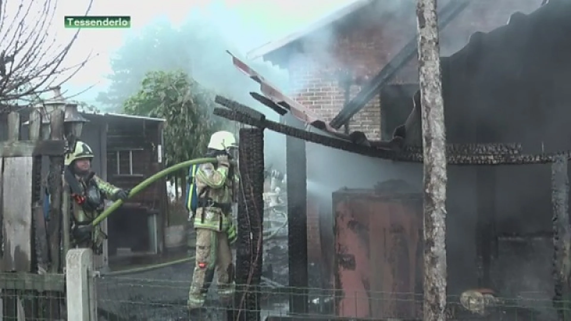 Bewoners dakloos nadat hun chalet afbrandt in Tessenderlo