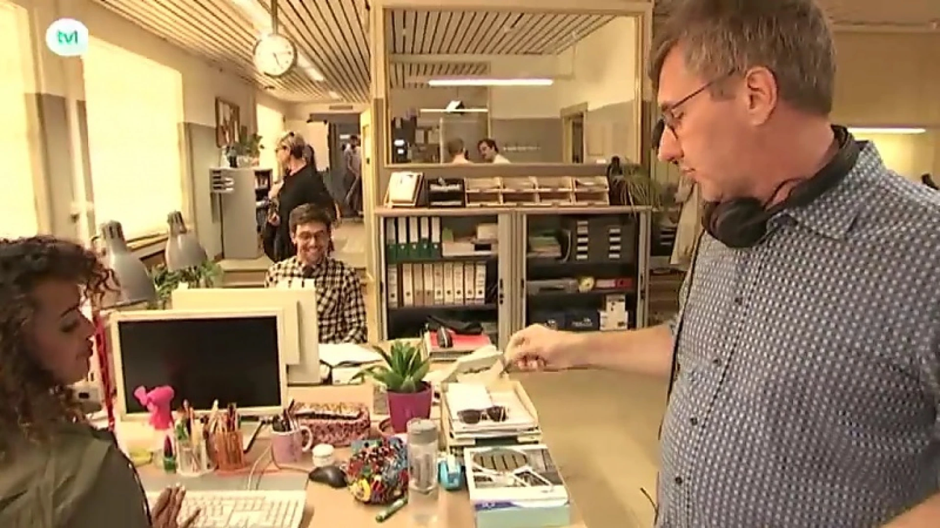 Annemie op de set van de nieuwe film De Collega's 2.0