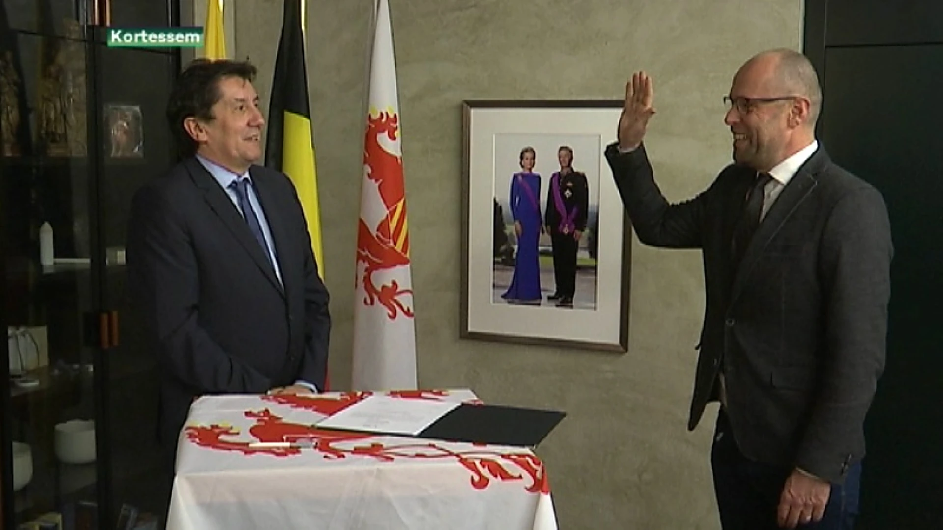 Kortessem: Tom Thijssen legt als laatste Limburgse burgemeester eed af.