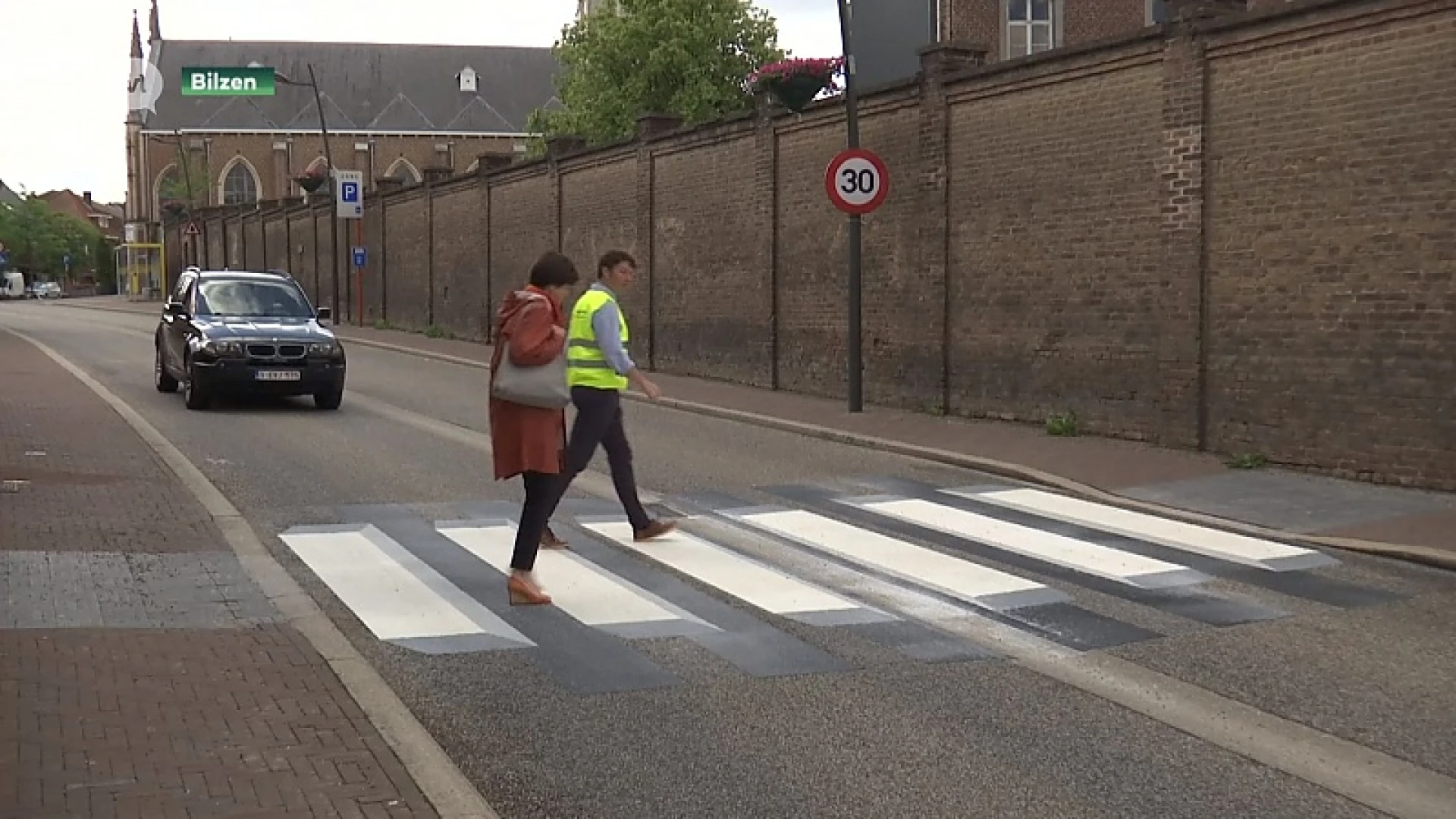 Eerste driedimensioneel zebrapad ligt in Bilzen