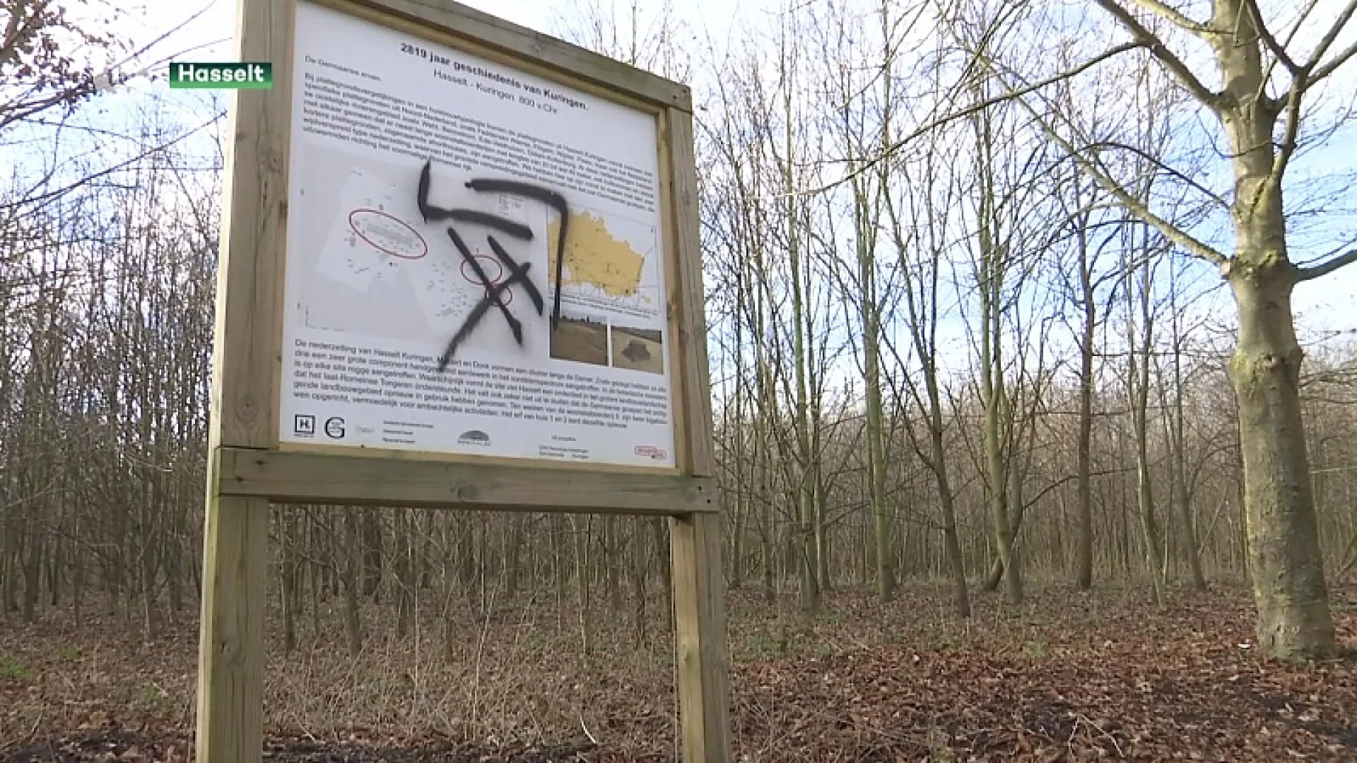 Vandalisme in geboortebos in Kuringen