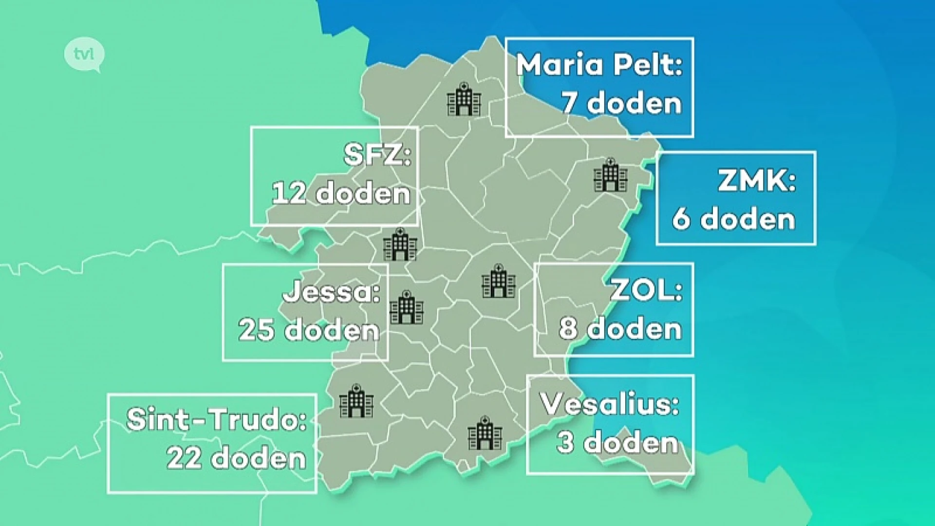 Limburg blijft zwaarst getroffen regio in België