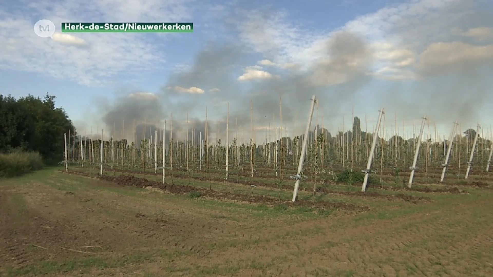 Asbestbrand in gebied van de Wijer