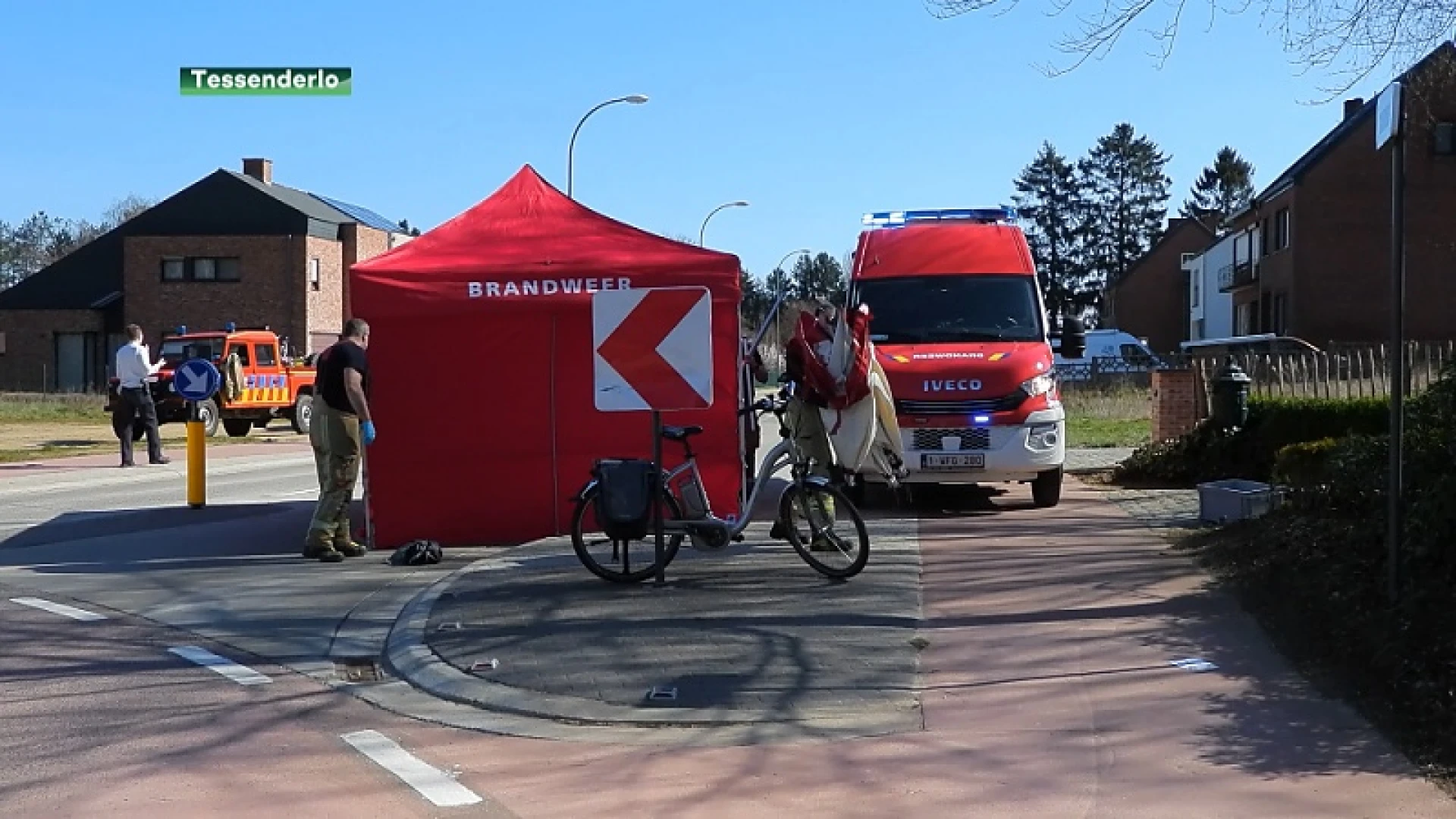 Fietser in levensgevaar na ongeval in Tessenderlo