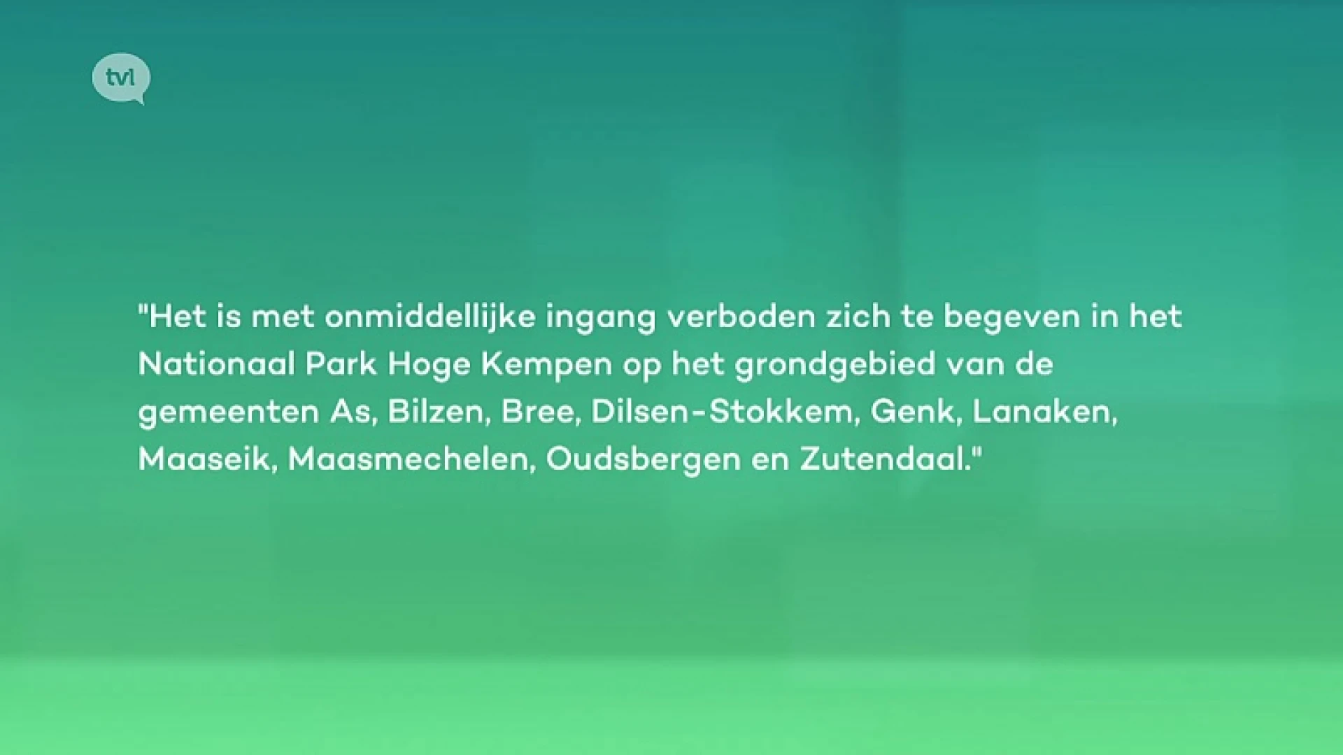 Gouverneur sluit Nationaal Park Hoge Kempen