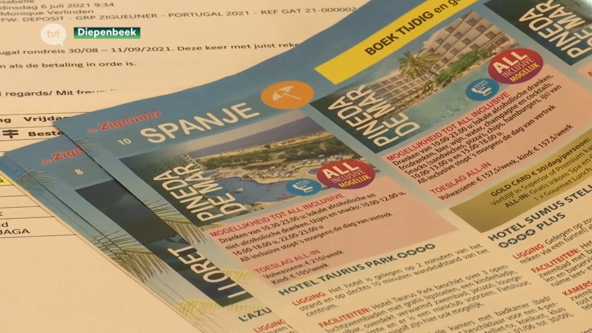 Streep door feestreizen naar Spaanse costa's