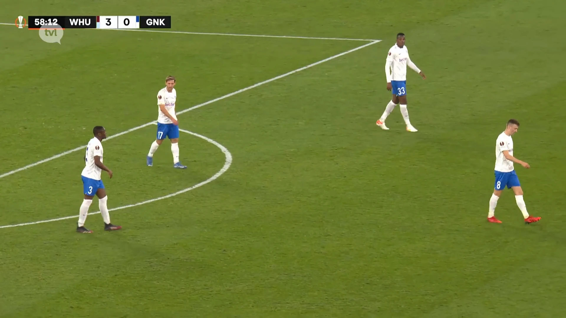 Racing Genk zakt door het ijs tegen West Ham United