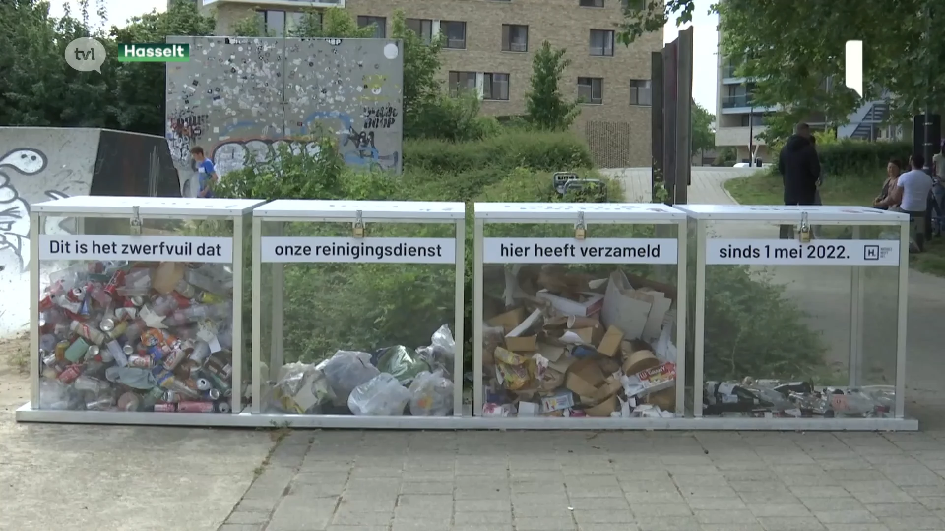 Hasselt maakt impact van zwerfvuil zichtbaar op verschillende plekken
