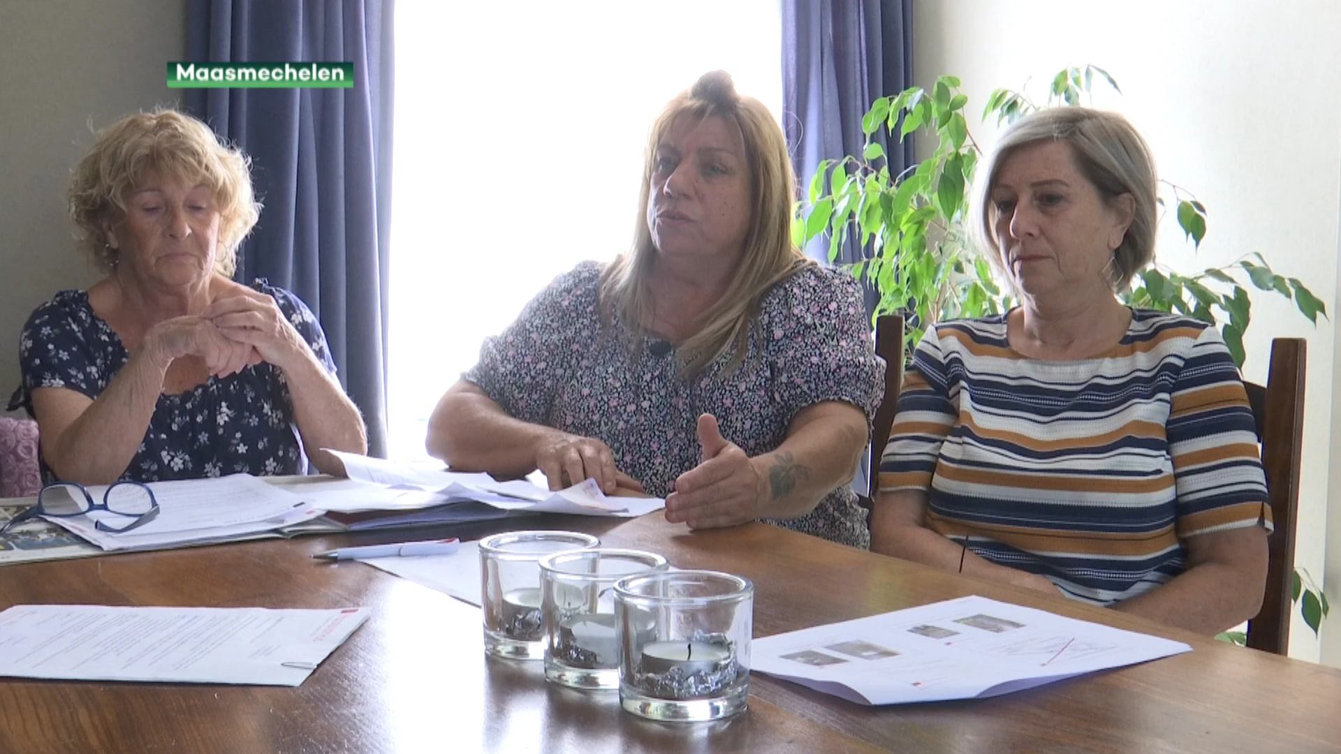 Inwoners de Schietskuil in Maasmechelen protesteren omdat ze hun sociale woning niet willen verlaten