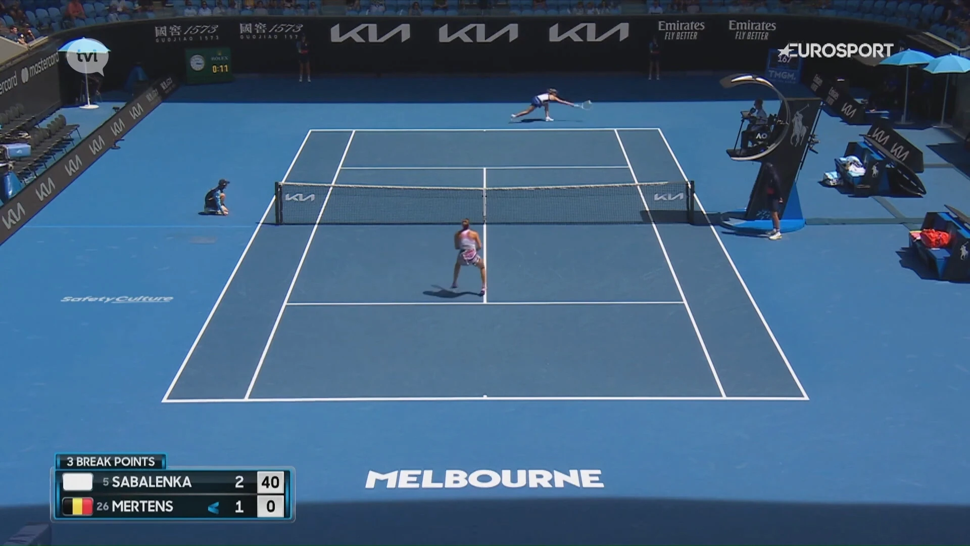 Sabalenka knikkert Elise Mertens uit enkeltornooi Australian Open