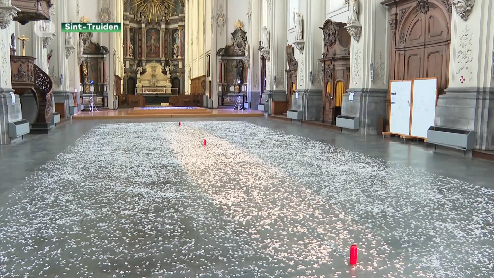 Minderbroederskerk in Sint-Truiden omgevormd tot grote vredesinstallatie