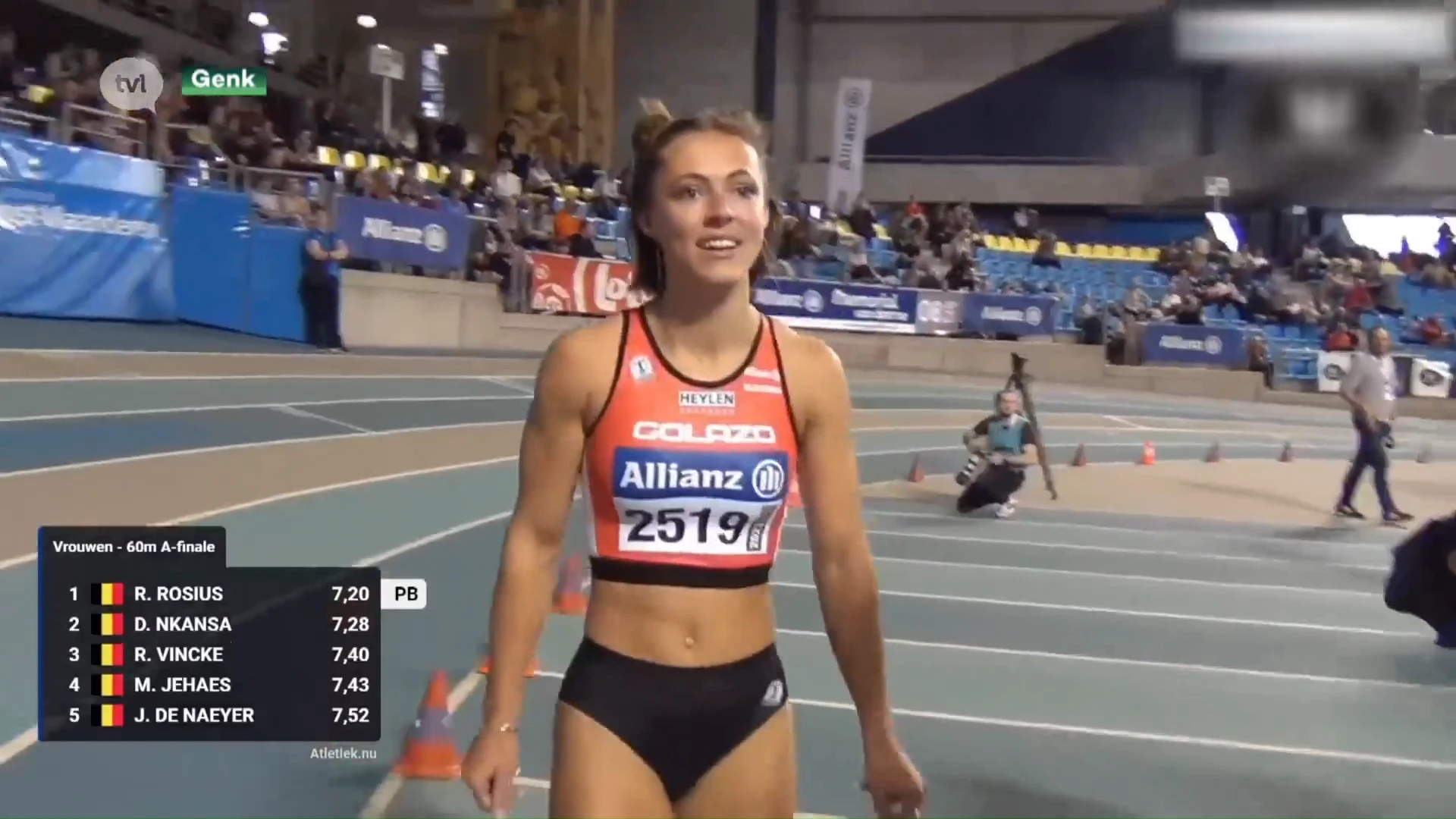 Rani Rosius Belgisch kampioen op 60m met persoonlijk record
