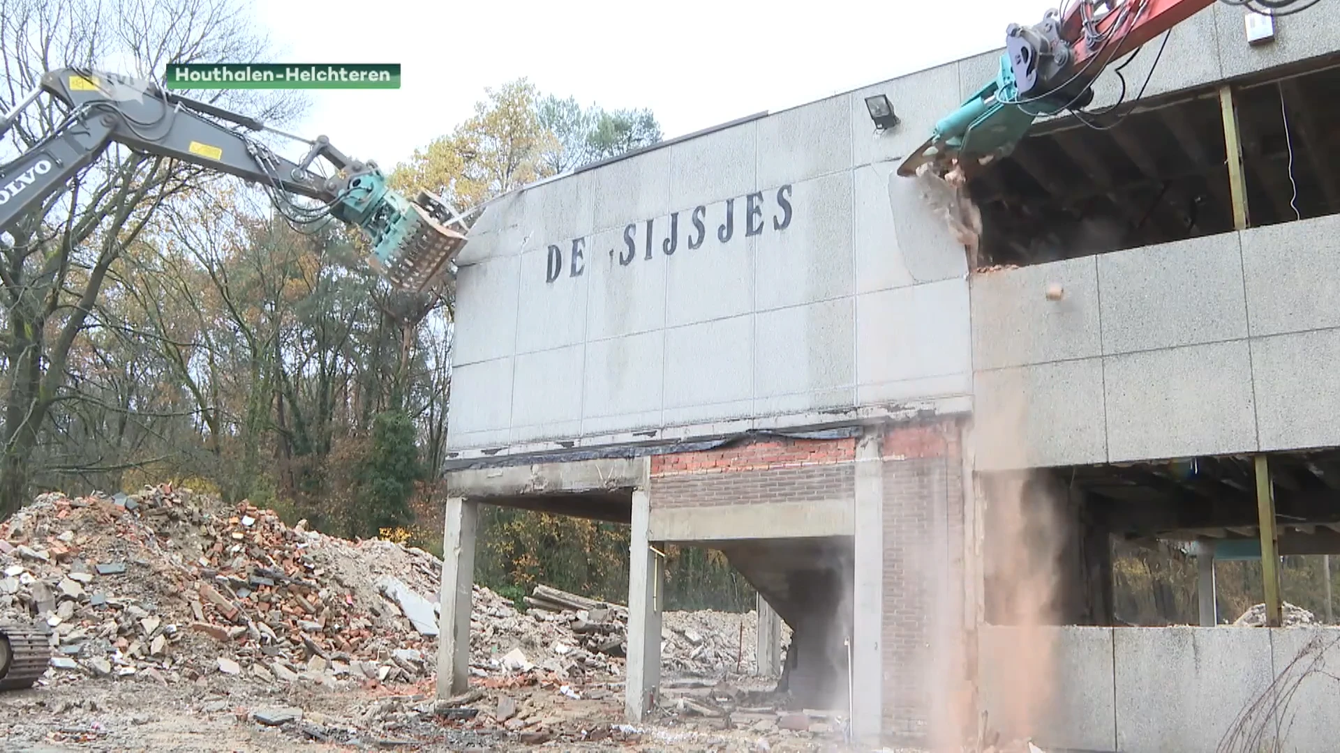 Houthalen-Helchteren: gebouw kinderdagverblijf De Sijsjes tegen de vlakte