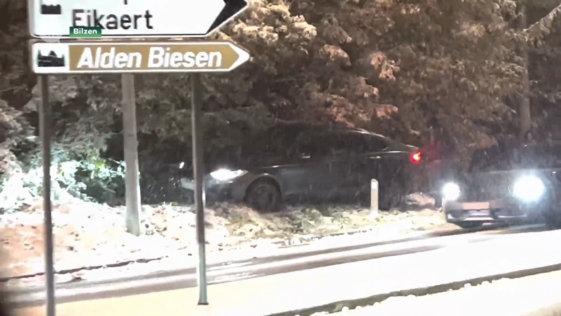 Gladde wegen veroorzaken ongevallen in Bilzen