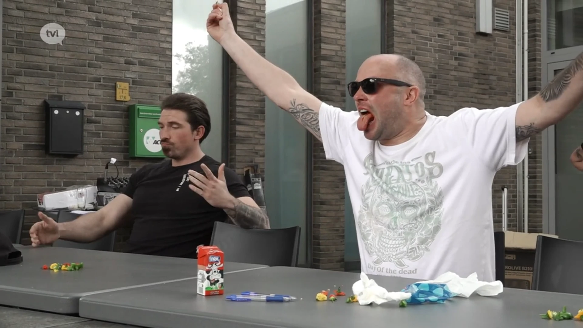Zweten geblazen tijdens BK chilipeper eten in Ham