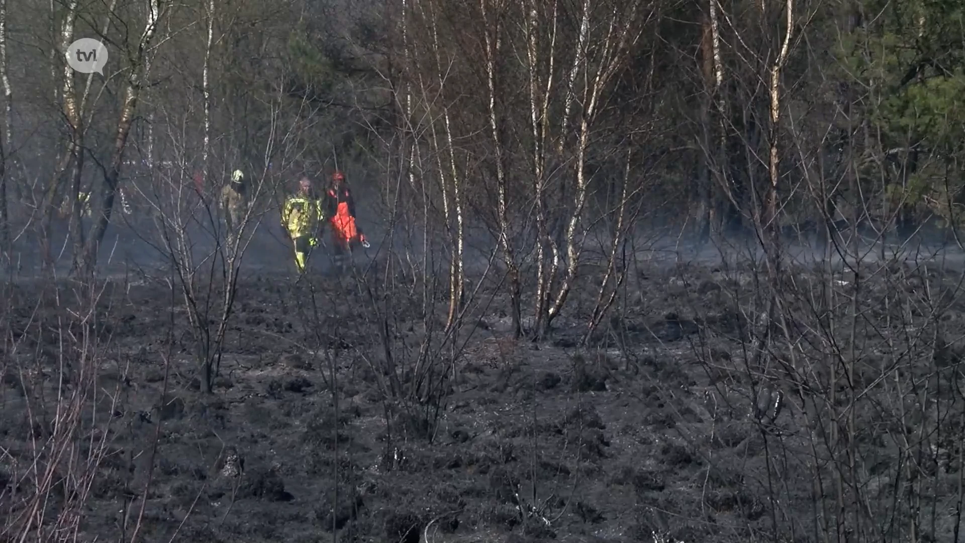 Heidebrand aan vliegveld in Zwartberg
