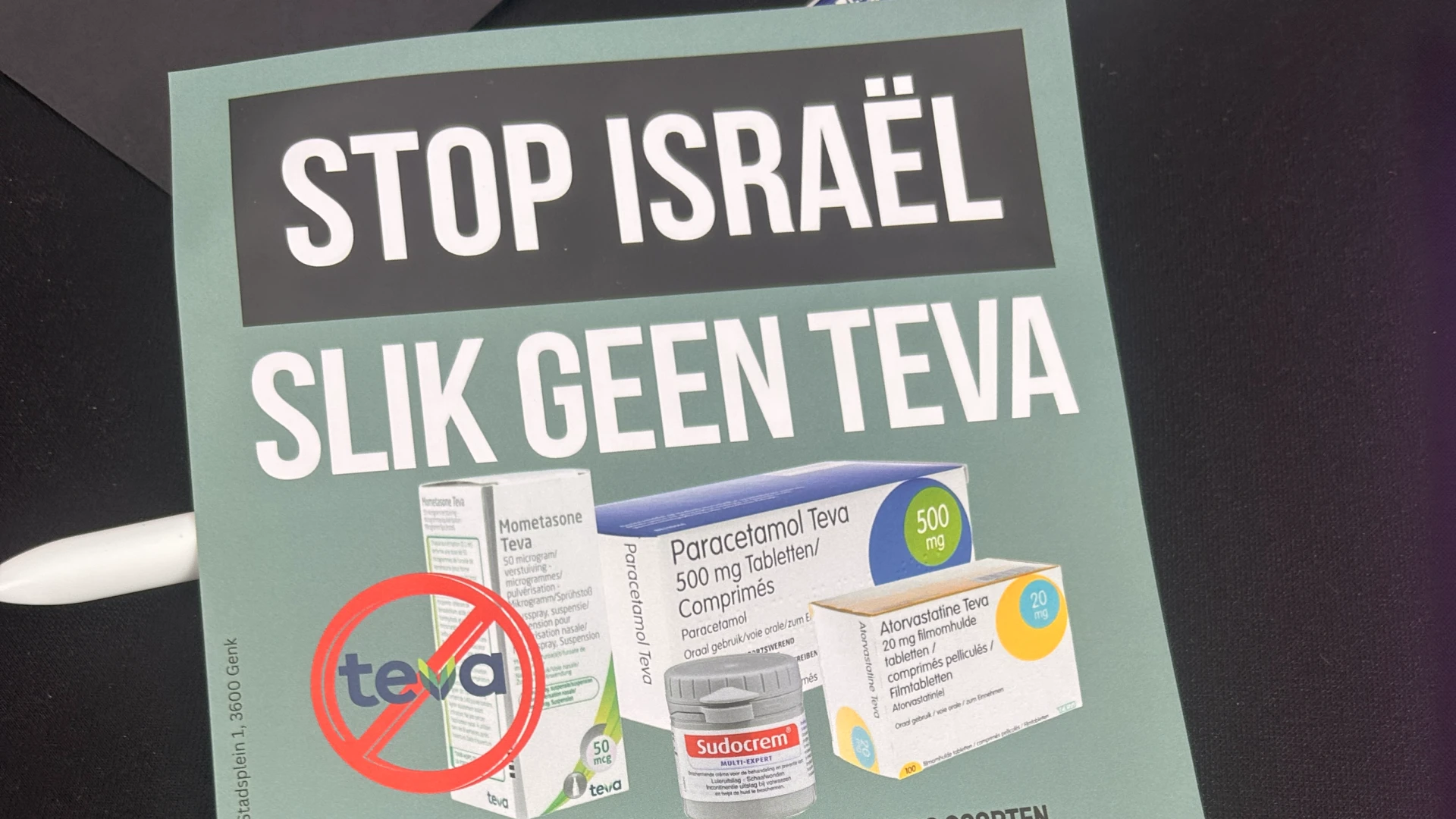 Stad Genk en dokters roepen op tot boycot Israëlische medicijnen