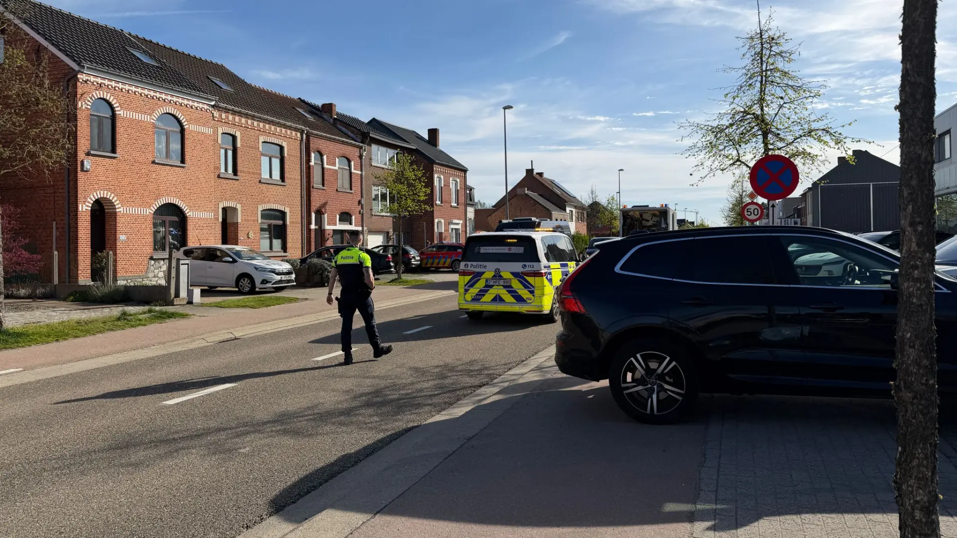 Tijdelijke perimeter in Hasselt voor gaslek aan Sint-Truidersteenweg