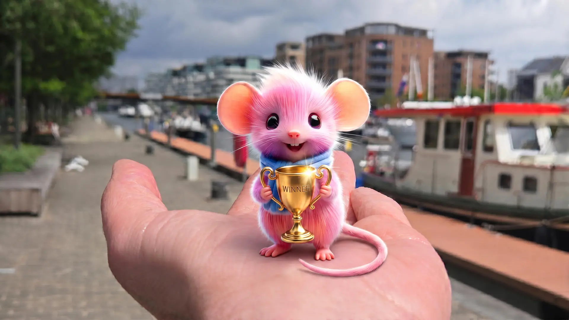 Hoofdafbeelding voor artikel Roze AI-muisje met Limburgse…