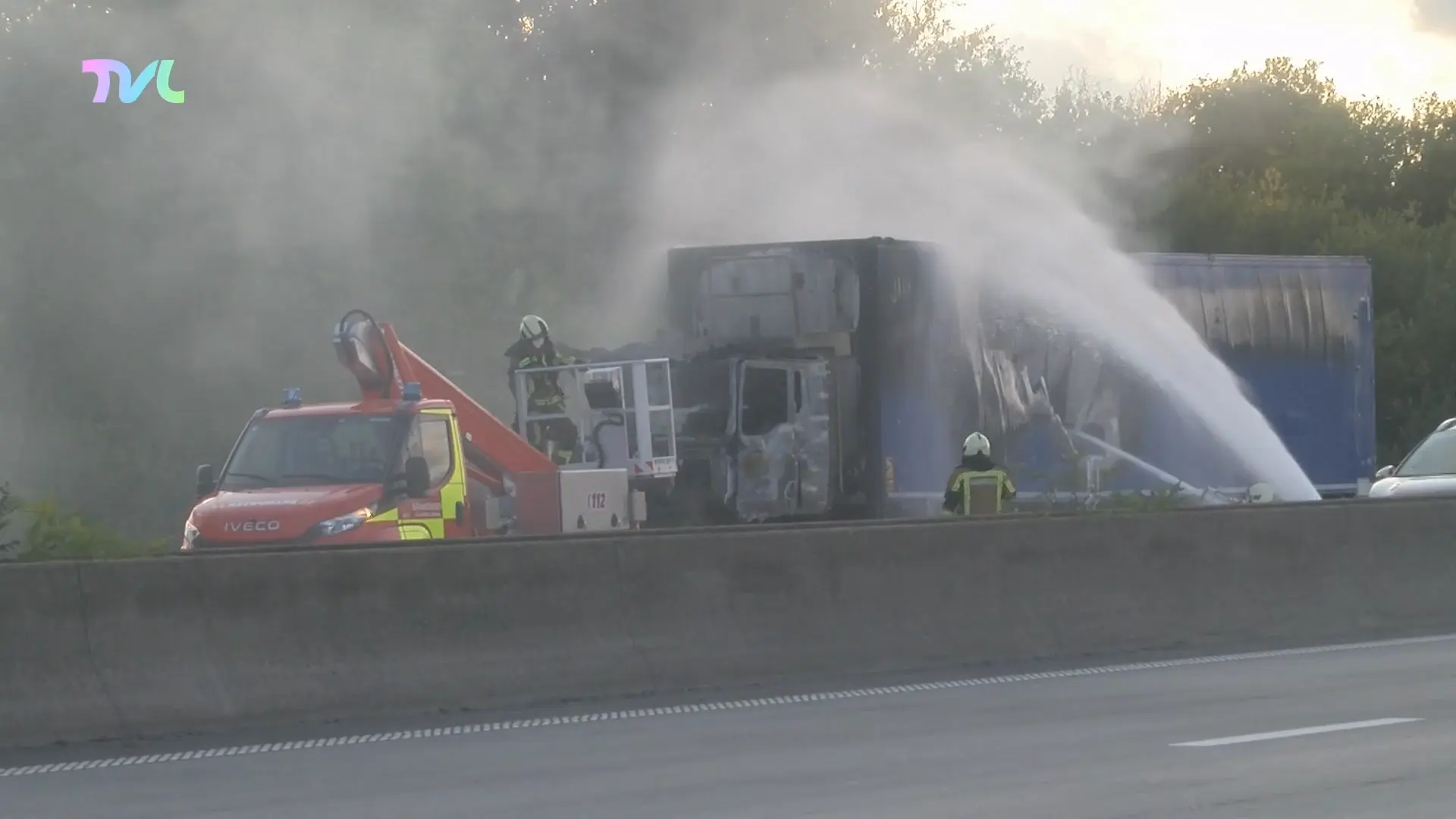 Hoofdafbeelding voor artikel Vrachtwagen brandt uit op…