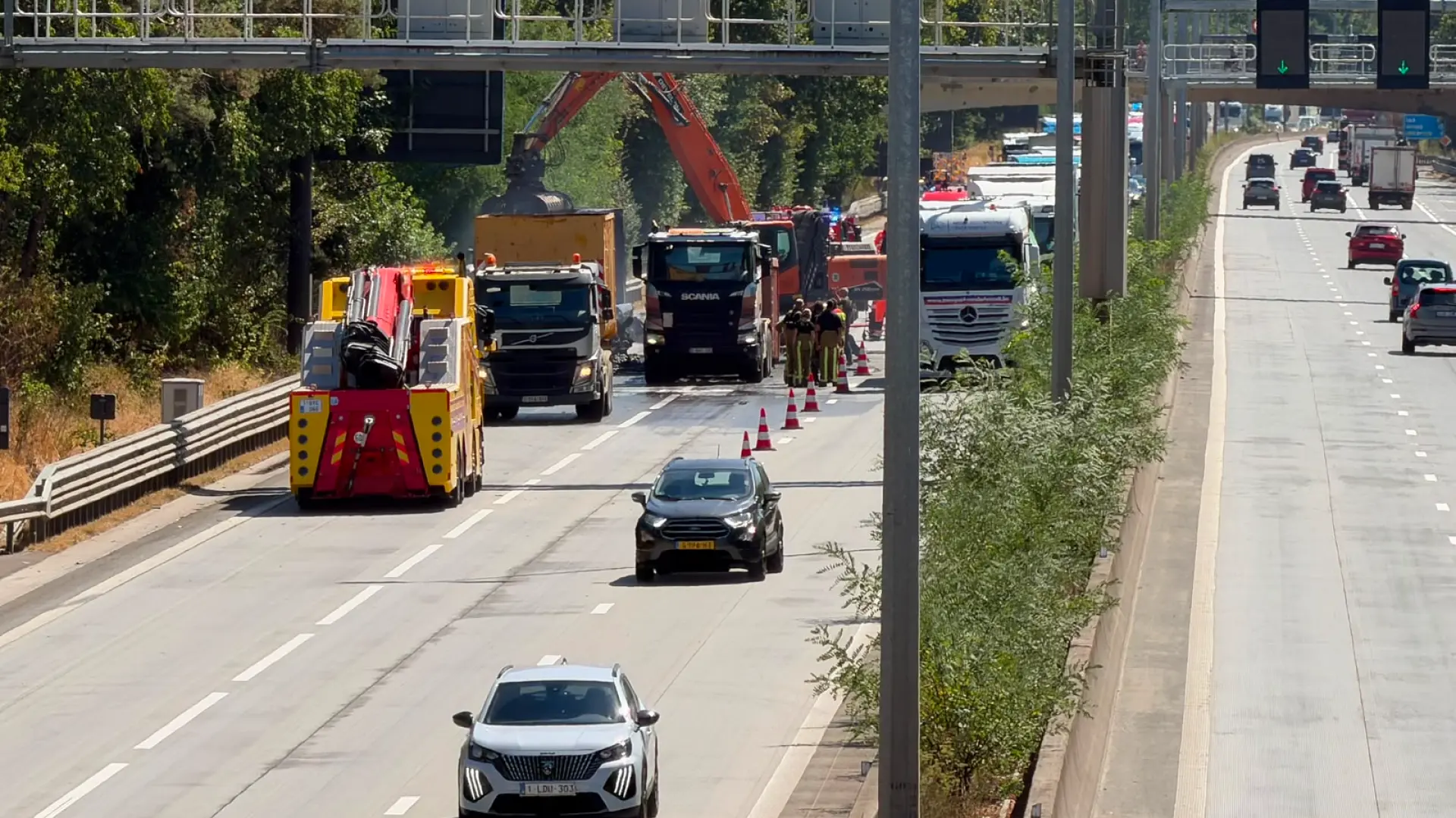 Hoofdafbeelding voor artikel Hevige vrachtwagenbrand in…