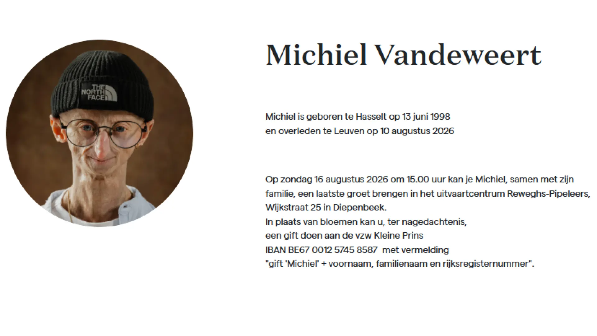 Hoofdafbeelding voor artikel Laatste groet aan Michiel…