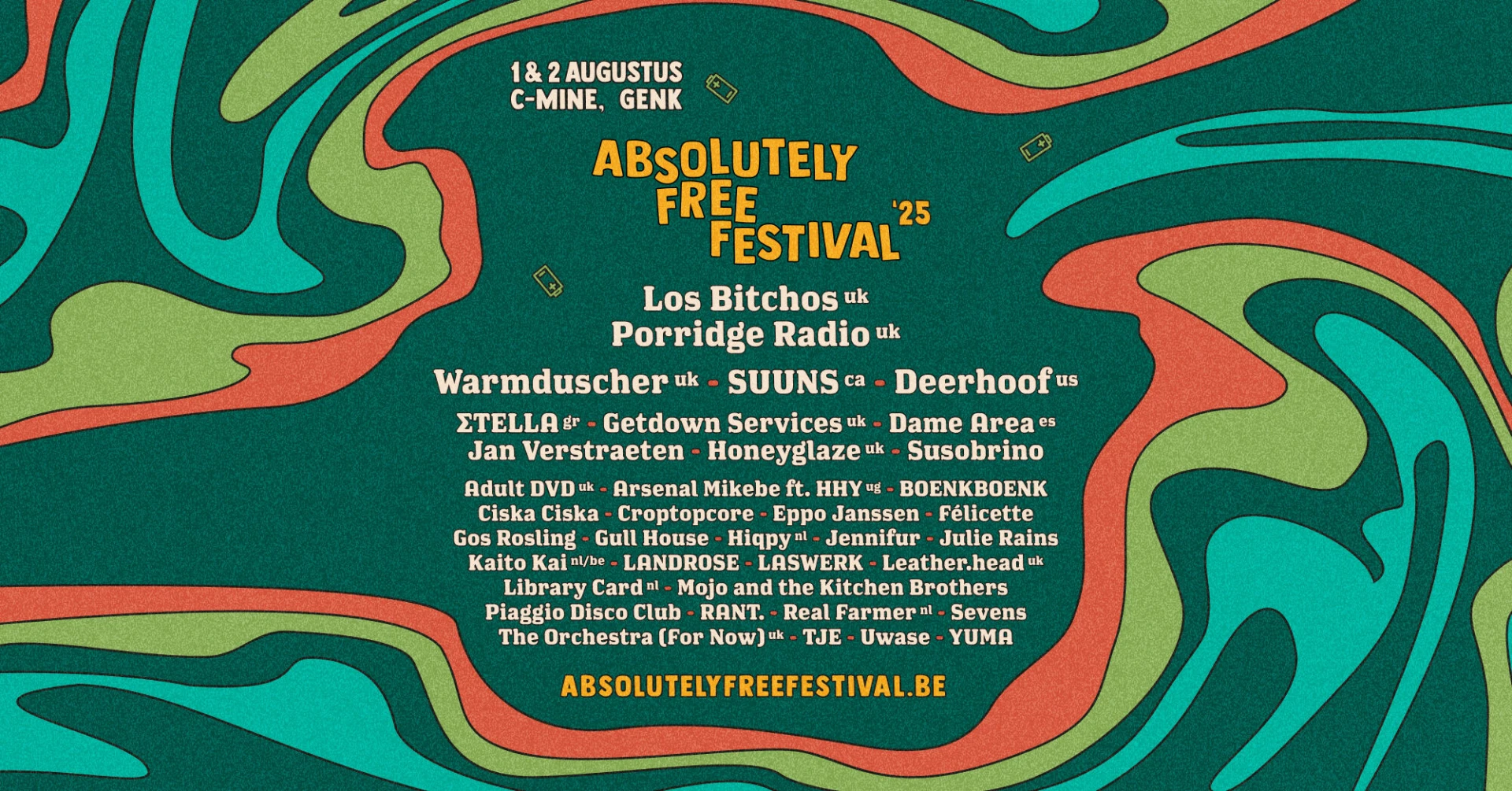 Absolutely Free Festival lost 25 nieuwe namen
