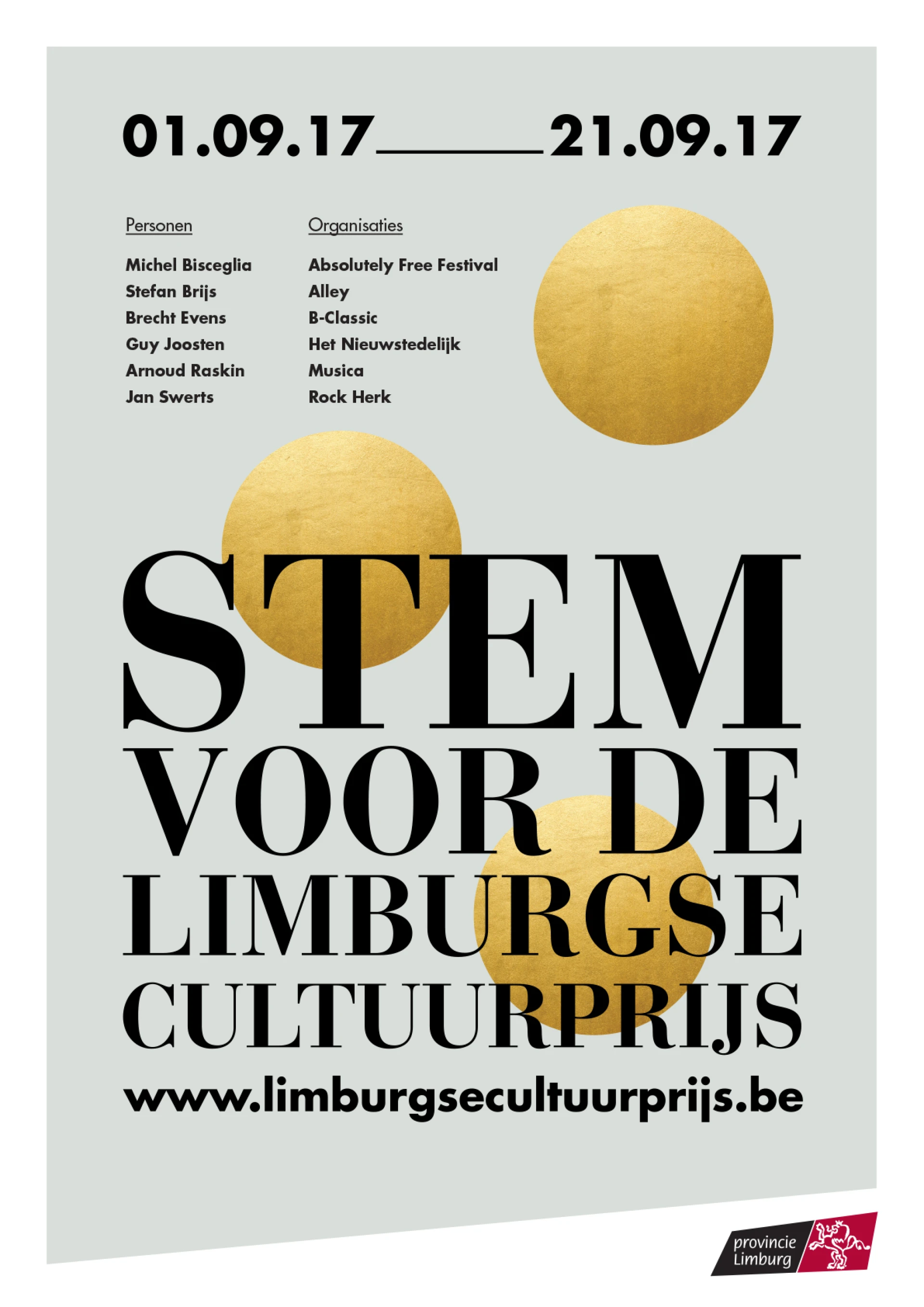 Dit zijn de genomineerden voor de Limburgse Cultuurprijs
