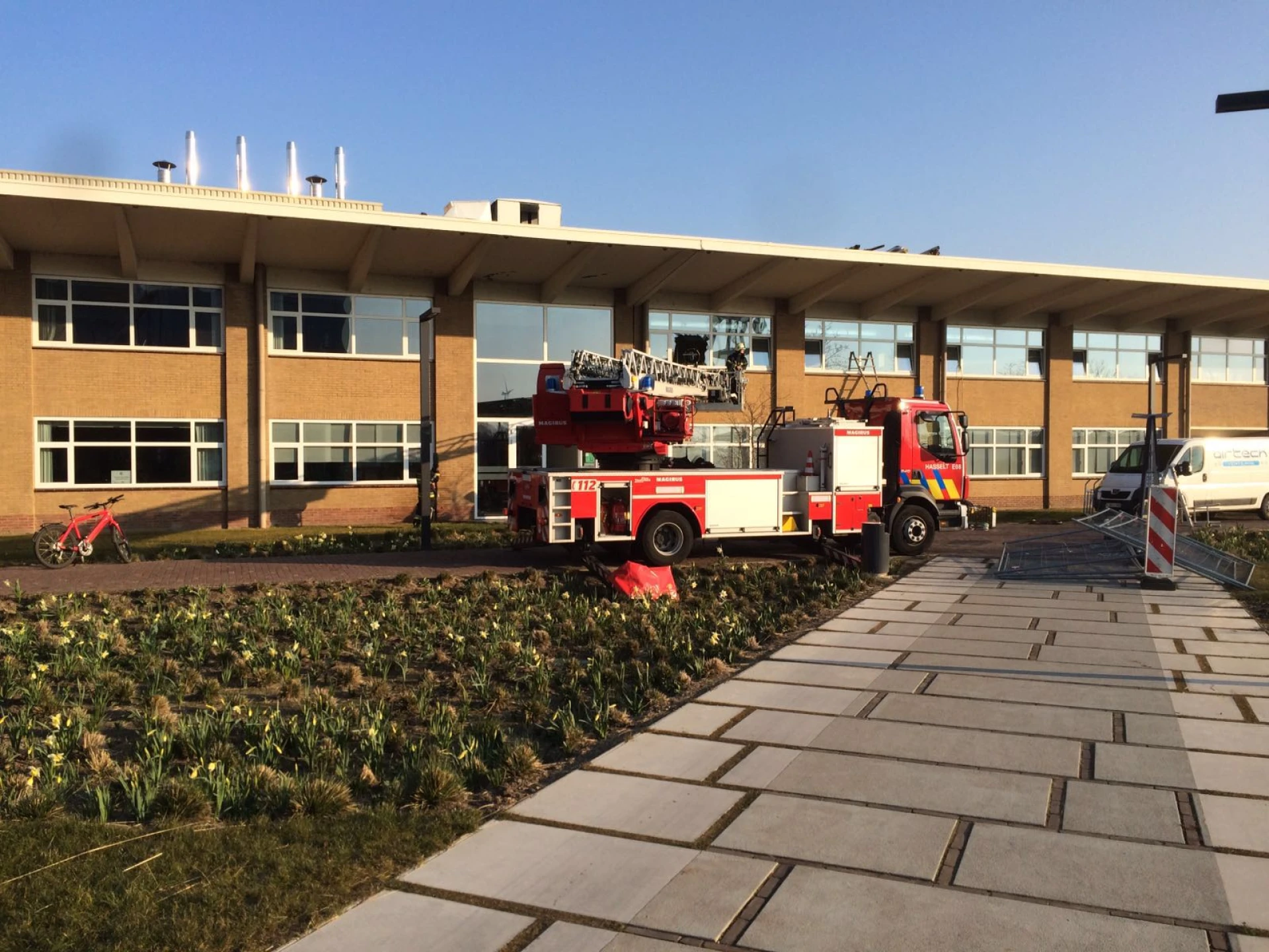 Explosiegevaar in Corda Campus door brandende gasfles
