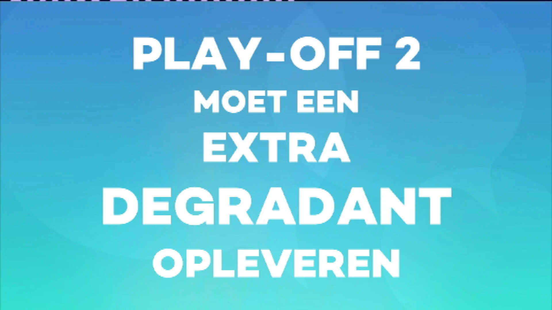 Poll Sportcafé: moet play-off 2 een extra degradant opleveren?
