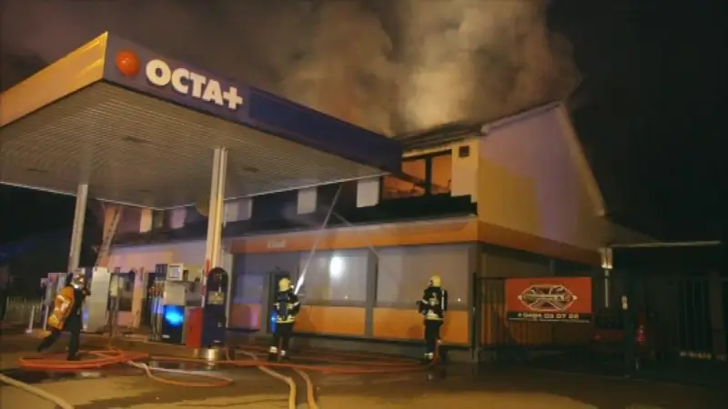 Uitslaande brand rond tankstation in Borgloon