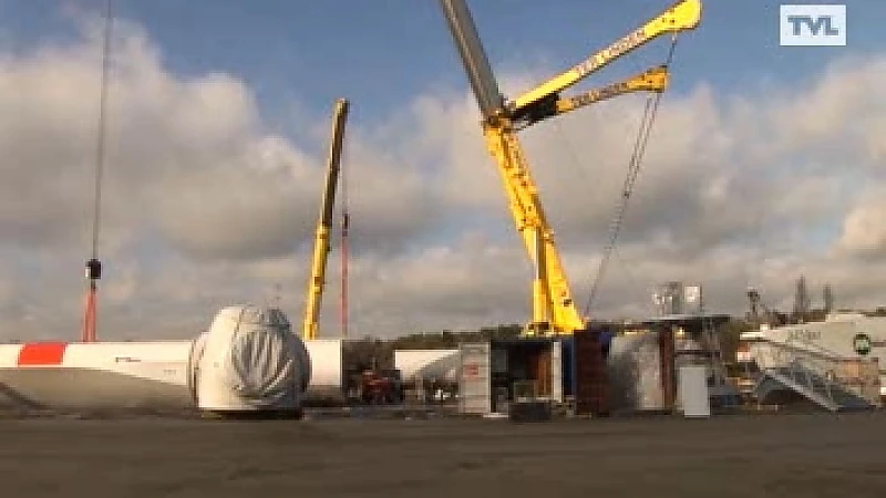 Beringse windturbines rijzen deze week uit de grond
