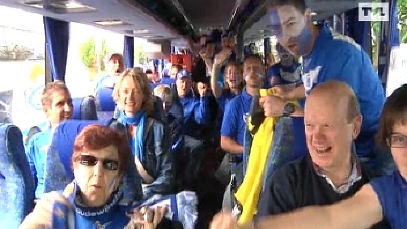 Supporters Racing Genk maken zich op voor bekerfinale