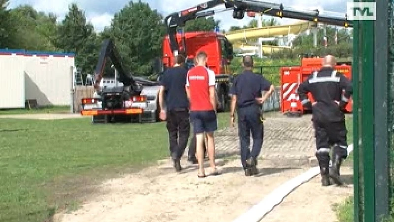 Waterlek in buitenzwembad Kapermolen