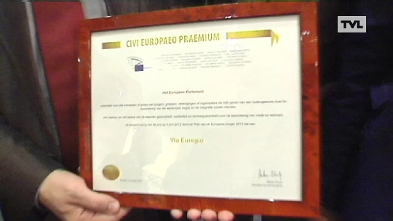 TVL ontvangt prestigieuze Europese prijs voor ''Via Euregio