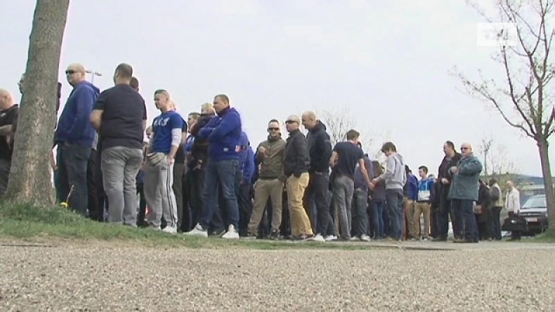 Sfeeractie tijdens wedstrijd U16 in Genk