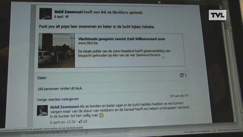 Ontsnapte crimineel lacht politie uit op Facebook