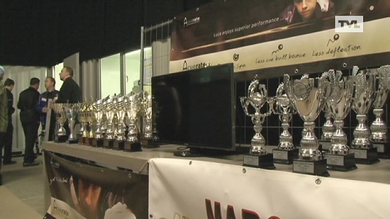 Luca Brecel op BK Snooker in Dilsen-Stokkem